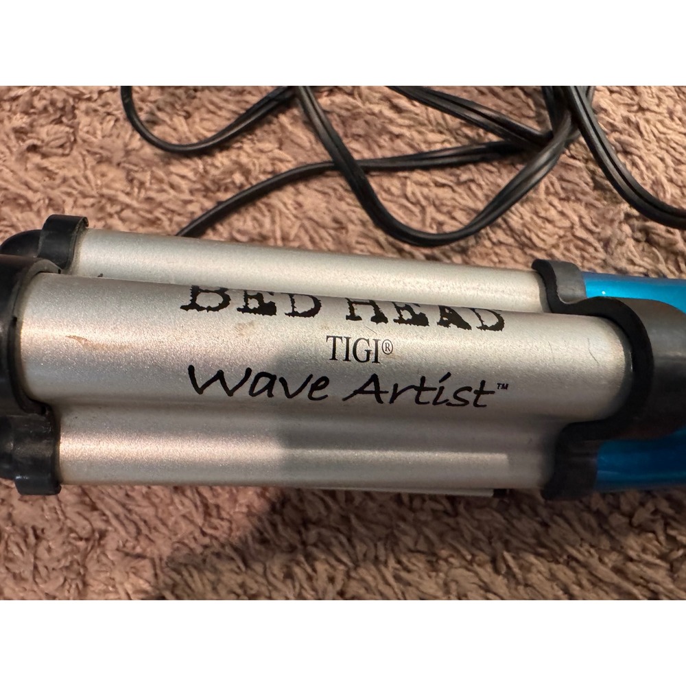 Bed Head TIGI Wave Artist Deep Waver Hair Crimper Curling Iron Blue Works - Picture 2 of 6